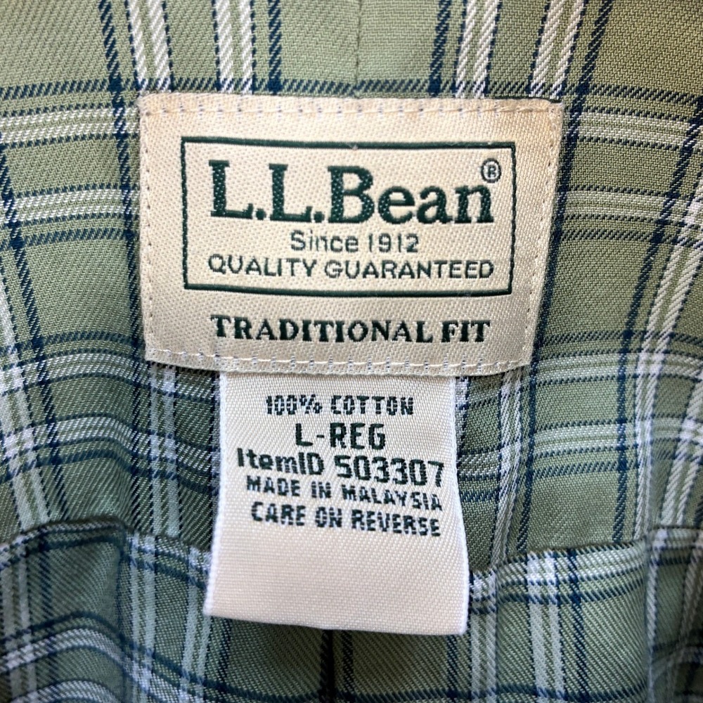 L.L.Bean Button Down Shirts Men's L Red Green Plaid Long Sleeve Casual Lot of 5 - Picture 15 of 16